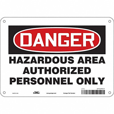 Safety Sign 7 in x 10 in Polyethylene