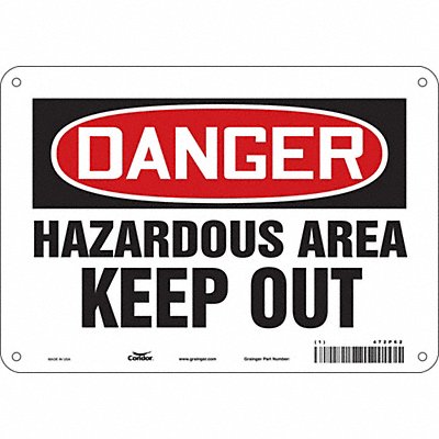 Safety Sign 7 in x 10 in Aluminum