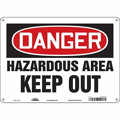 Safety Sign 10 inx14 in Aluminum