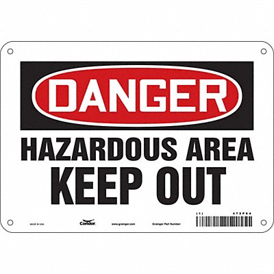 Safety Sign 7 in x 10 in Polyethylene