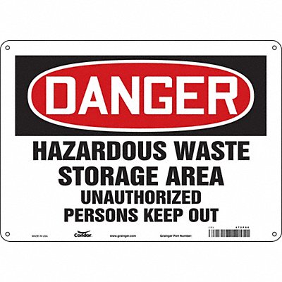 Safety Sign 10 inx14 in Polyethylene