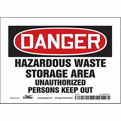 Safety Sign 5 inx7 in Vinyl