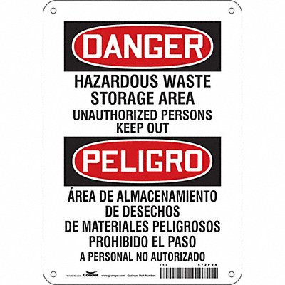 Safety Sign 10 inx7 in Polyethylene