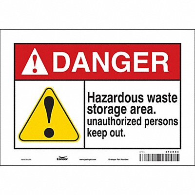 Safety Sign 7 in x 10 in Vinyl