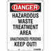 Safety Sign 14 in x 10 in Polyethylene