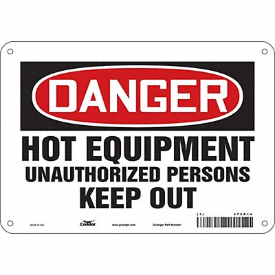 Safety Sign 7 in x 10 in Aluminum