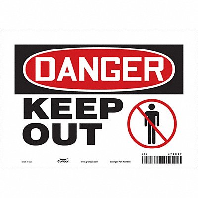 Safety Sign 7 in x 10 in Vinyl