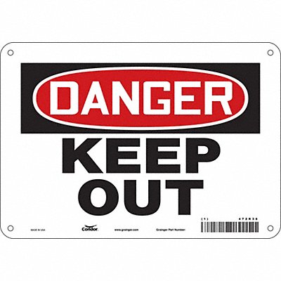 Safety Sign 7 in x 10 in Polyethylene