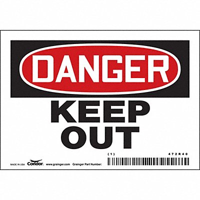 Safety Sign 3.5in x 5in Vinyl