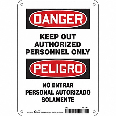 Safety Sign 10 inx7 in Aluminum