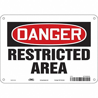 Safety Sign 7 in x 10 in Aluminum