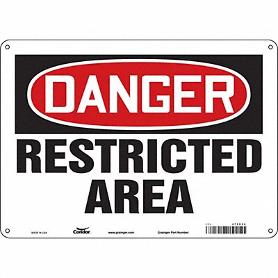 Safety Sign 10 inx14 in Polyethylene