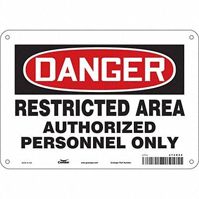 Safety Sign 7 inx10 in Polyethylene