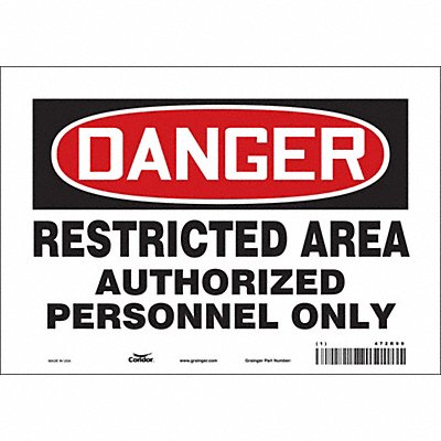 Safety Sign 7 inx10 in Vinyl