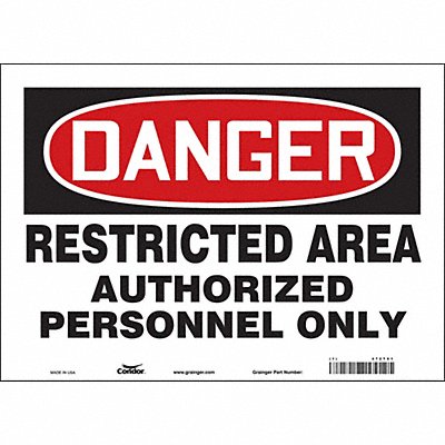 Safety Sign 10 inx14 in Vinyl