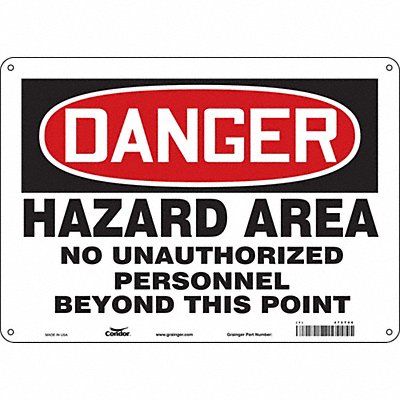 Safety Sign 10 in x 14 in Polyethylene