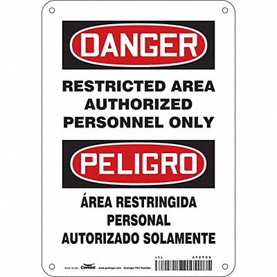 Safety Sign 10 inx7 in Aluminum
