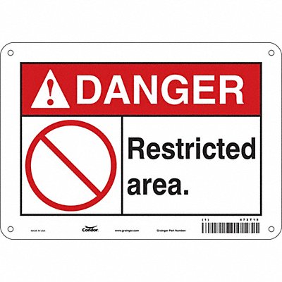 Safety Sign 7 in x 10 in Aluminum