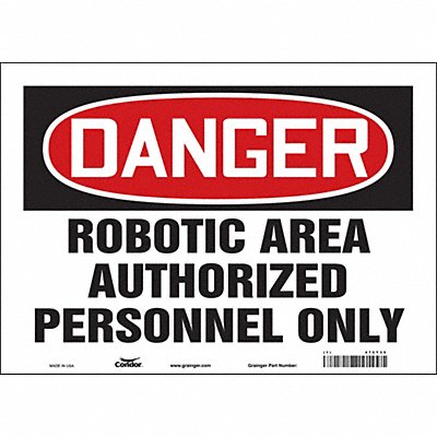 Safety Sign 10 inx14 in Vinyl