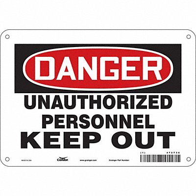 Safety Sign 7 in x 10 in Aluminum