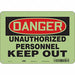 Safety Sign 7 in x 10 in Polyethylene