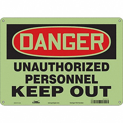 Safety Sign 10 in x 14 in Polyethylene