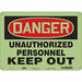 Safety Sign 10 in x 14 in Polyethylene