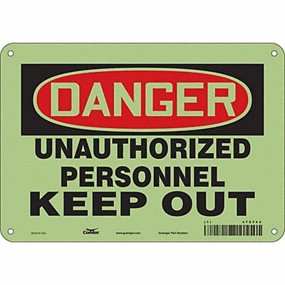 Safety Sign 7 in x 10 in Aluminum