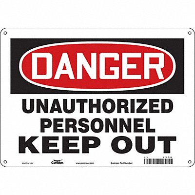 Safety Sign 10 inx14 in Polyethylene