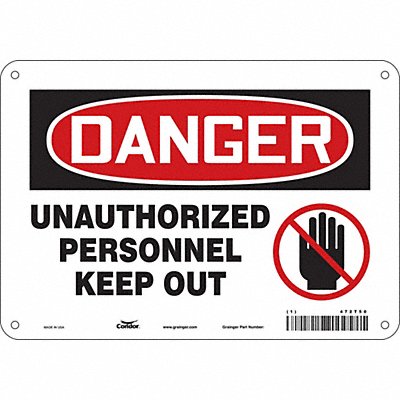 Safety Sign 7 in x 10 in Aluminum
