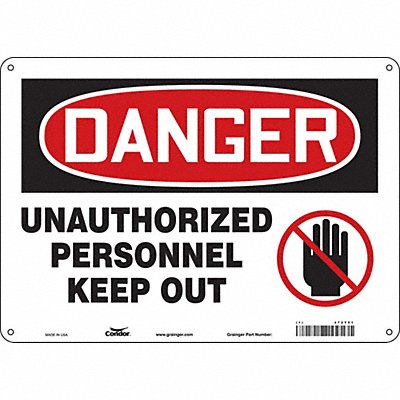 Safety Sign 10 inx14 in Aluminum