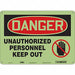 Safety Sign 10 inx14 in Polyethylene