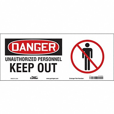 Safety Sign 7 in x 17 in Vinyl