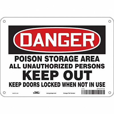 Safety Sign 7 in x 10 in Aluminum