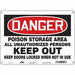 Safety Sign 10 in x 14 in Polyethylene