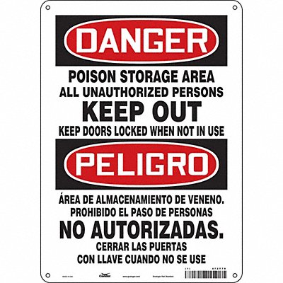 Safety Sign 14 inx10 in Polyethylene