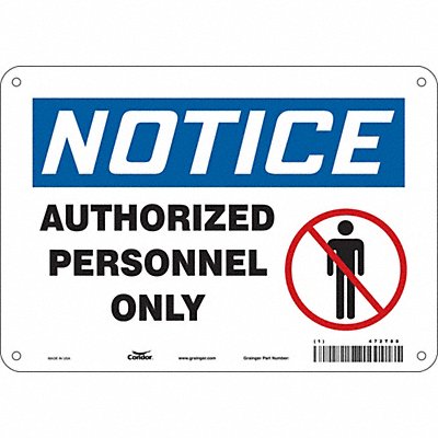 Safety Sign 7 in x 10 in Aluminum