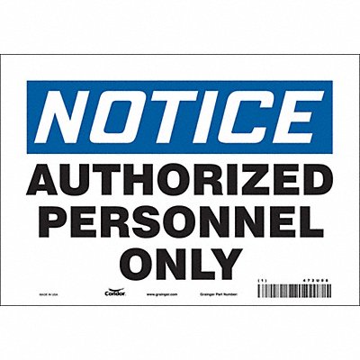 Safety Sign 7 inx10 in Vinyl