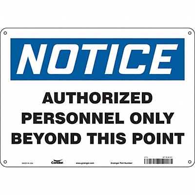 Safety Sign 10 inx14 in Aluminum