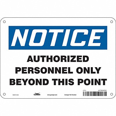 Safety Sign 7 inx10 in Polyethylene