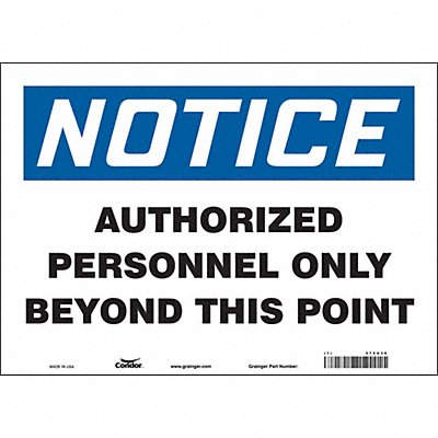 Safety Sign 10 inx14 in Vinyl