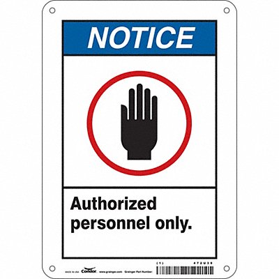 Safety Sign 10 in x 7 in Polyethylene
