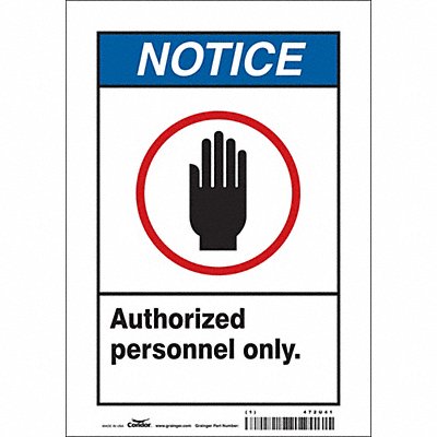 Safety Sign 10 in x 7 in Vinyl