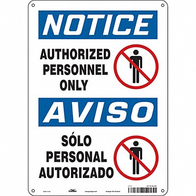 Safety Sign 14 inx10 in Polyethylene