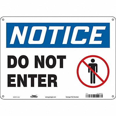Safety Sign 10 inx14 in Aluminum