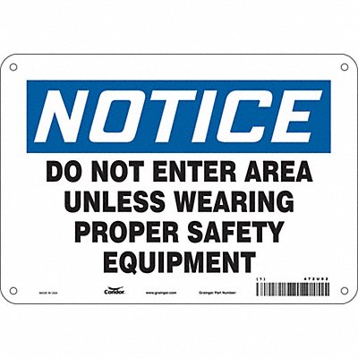 Safety Sign 7 in x 10 in Aluminum