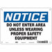 Safety Sign 7 in x 10 in Aluminum
