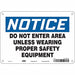 Safety Sign 7 in x 10 in Polyethylene