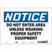 Safety Sign 7 in x 10 in Vinyl