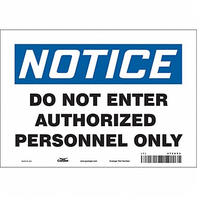 Safety Sign 7 in x 10 in Vinyl